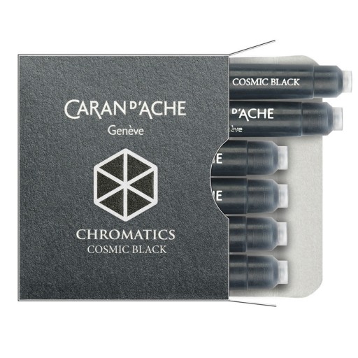 Naboje atramentowe - Caran d'Ache - czarne, 6 szt.
