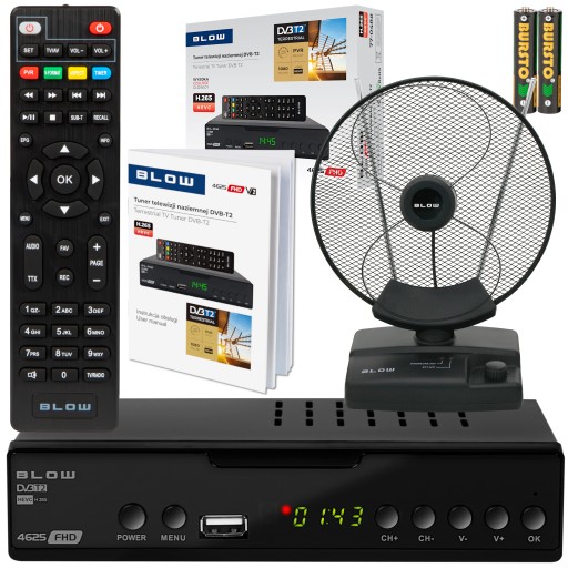 TUNER DEKODER DVB-T2 TV H.265 HEVC FULL HD USB HDMI ANTENA DVB-T2 AKTYWNA