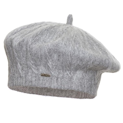 Beret damski BLANCA Jasny szary