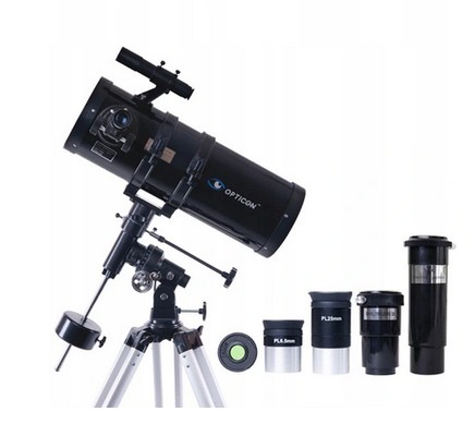 Teleskop Astronomiczny Luneta OPTICON - Galaxy 150F1400EQ + akcesoria