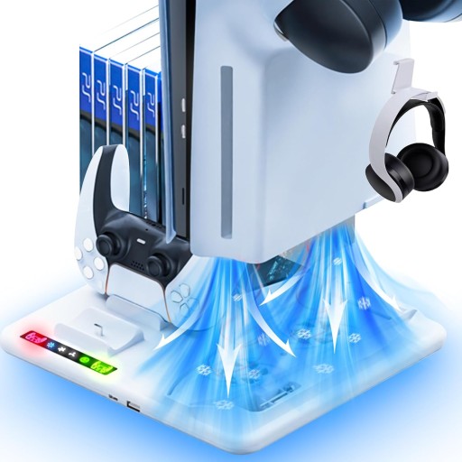 ORGANIZATOR STACJA ŁADUJĄCADO DualSense+PS5 SLIM 2023 COOLING FAN