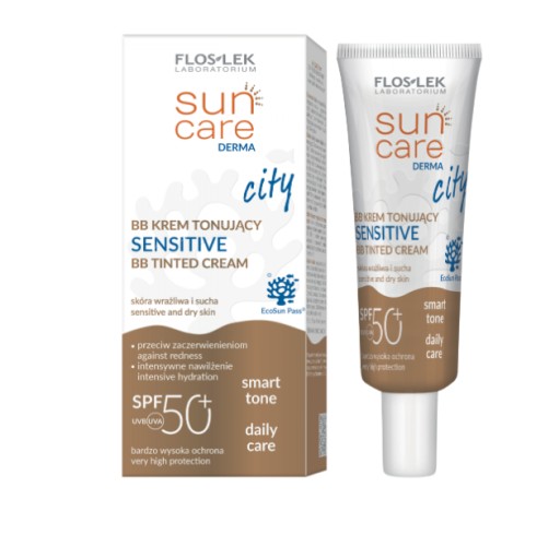 Sun Care BB Krem tonujący SPF50+ 30ml FLOS - LEK