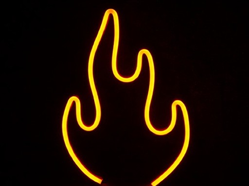NPLOMIEN SYMBOL PŁOMIENIA NEON LED FLEX 200X200MM