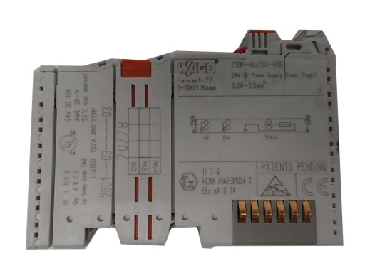 Moduł zasilacza WAGO 750-610 24VDC, 10A
