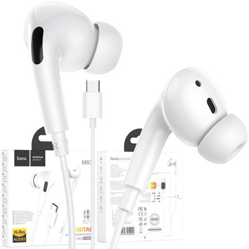 SŁUCHAWKI TYP TYPU C do iPhone 15 Plus Pro Max Samsung Z Flip Fold 2 3 4 5