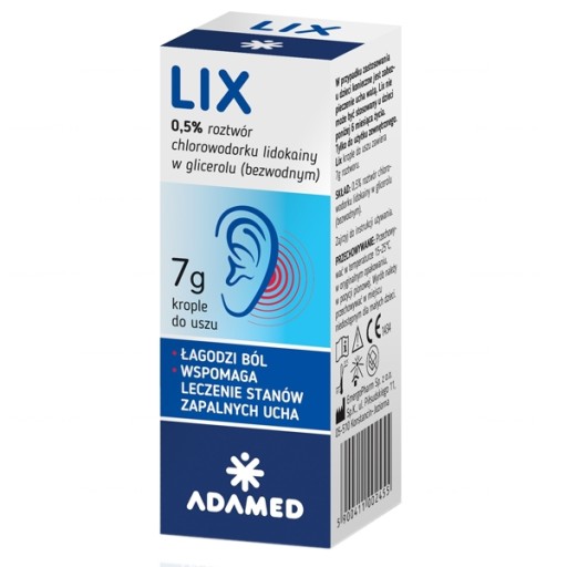 LIX, krople do uszu, 7 g
