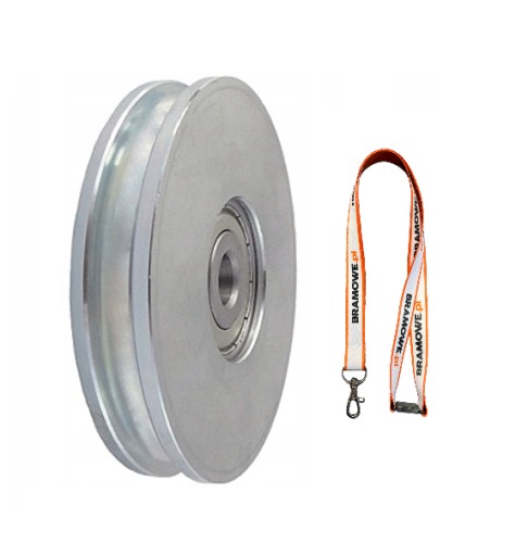 ROLKA 79mm METALOWA jezdna NA LINKĘ LINĘ 8mm + gadżet reklamowy