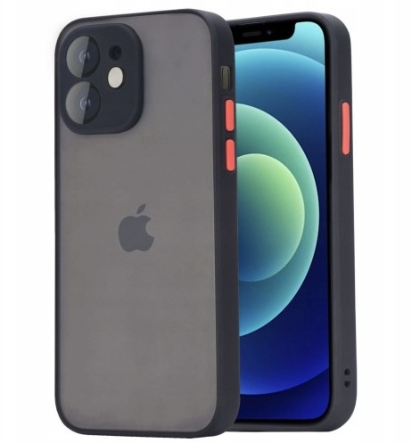 ETUI MATOWE OCHRONA APARATU DO IPHONE 12 MINI | CZARNY