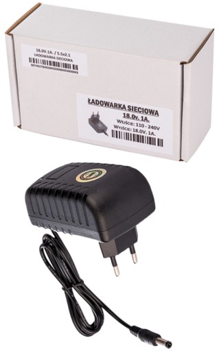 ŁADOWARKA DO WKRĘTARKI ZASILACZ 18.0V 1A (5.5x2.1)