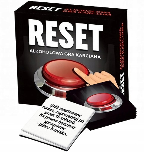 RESET GRA PLANSZOWA DLA DOROSŁYCH ALKOHOLOWA KARTY