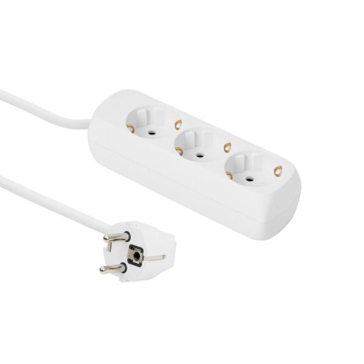 MicroConnect 3-way Schuko Socket 1.8M White