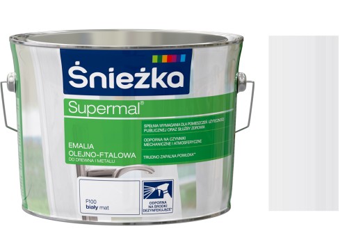 ŚNIEŻKA EMALIA OLEJNO-FTALOWA 2.5L BIAŁY MAT F100