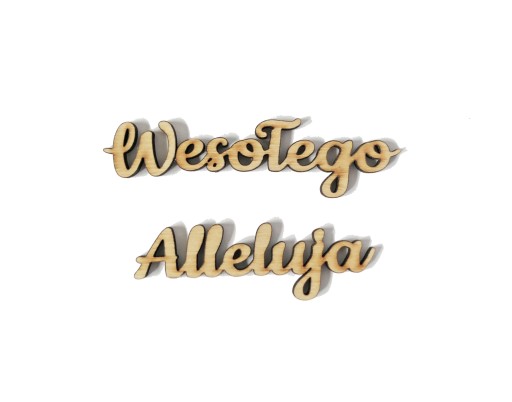 Napis Wesołego Alleluja 3 szt