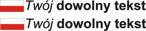 Naklejka flaga rower imię nazwisko pseudonim