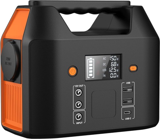Przenośna Stacja Zasilania Awaryjna PowerBank Solarny UPS 99Wh 150W 230/12V