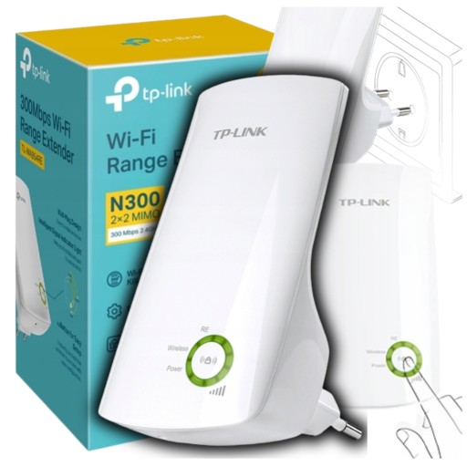 WZMACNIACZ WI-FI SYGNAŁU TP-LINK MOCNY REPETER ZWIĘKSZANIE ZASIĘGU INTERNET