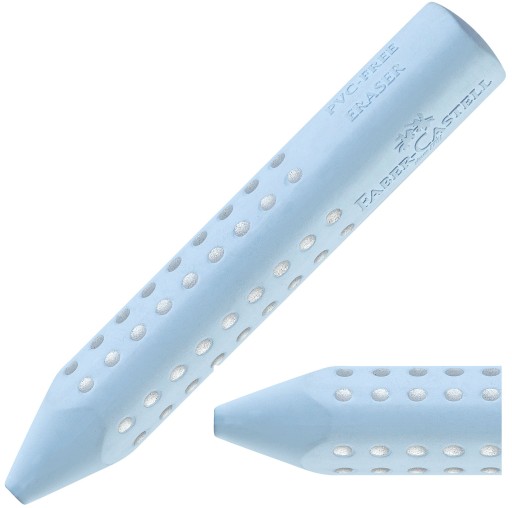 FABER-CASTELL Gumka do mazania ścierania grafitu bez PVC Grip 2001 SKY BLUE