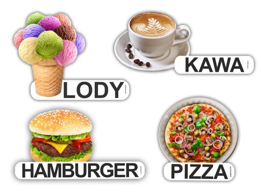 NAKLEJKA MENU NA POTYKACZ TABLICĘ PIWO LODY PIZZA WIELE WZORÓW DO WYBORU