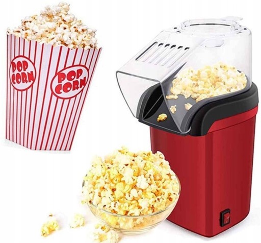MASZYNKA DO POPCORNU MASZYNA DOMOWA DO ROBIENIA POPCORNU BEZ TŁUSZCZU