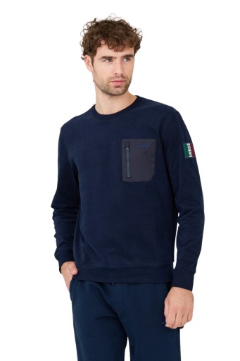 AERONAUTICA MILITARE Granatowy longsleeve 3XL