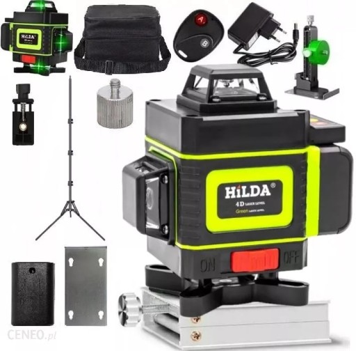 POZIOMICA LASEROWA HILDA 4D + SOLIDNY STATYW