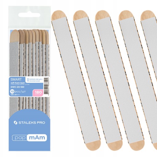 STALEKS 10x Pilnik papmam soft prosty paznokci 180