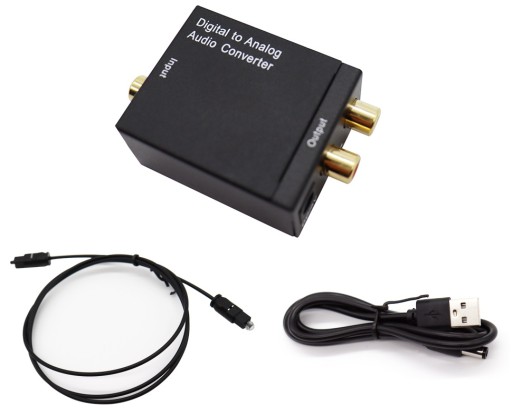 TOSLINK COAXIAL NA 2x CINCH RCA KONWERTER OPTYCZNY