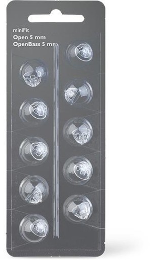 Kopułki do aparatów słuchowych BERNAFON, OTICON miniFit OpenBass 5 mm 10szt