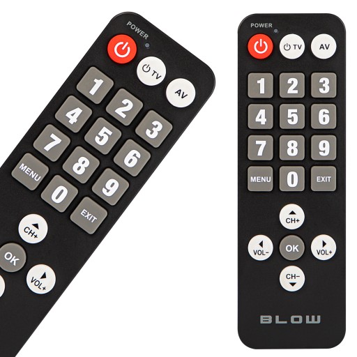 PILOT DO TUNERA DEKODERA DVB-T2 BLOW 7000 6000 DUŻE PRZYCISKI DLA SENIOR