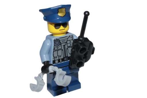 P8*LEGO CITY cty1312 POLICJANT RADIO KAJDANKI NOWY