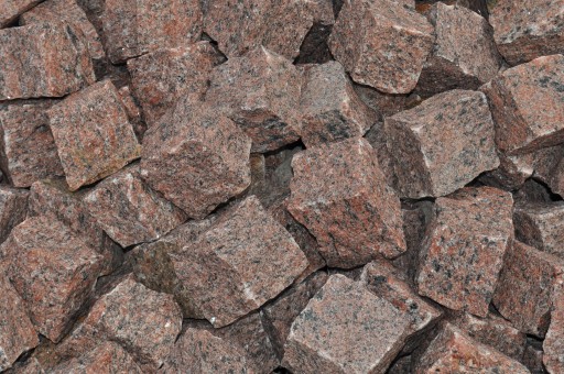 Kostka granitowa CZERWONA 9/11cm VANGA 25kg