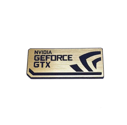 Naklejka Emblemat NVIDIA GTX złota 36x16mm