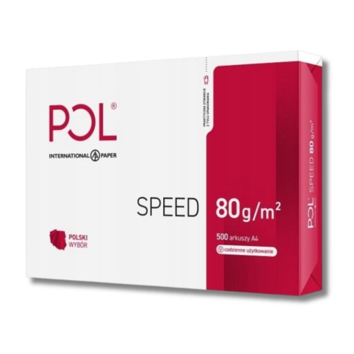 PAPIER ksero biurowy POLspeed 80g/m2 A4 A'500 ryza