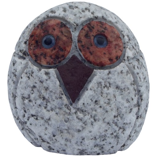 Sowa z kamienia naturalnego, granit Gartdeco1