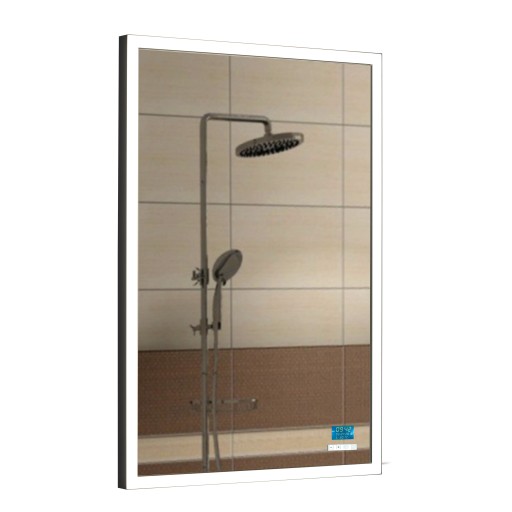 LUSTRO LED RAMA ALUMINIOWA CZARNA zegar z wył. dot