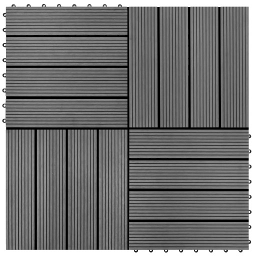 Płytki WPC (30x30cm), szare 1m².
