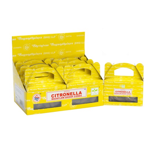 Kadzidła stożkowe do kominków Backflow Citronella