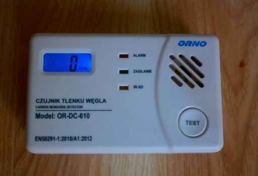 Czujnik tlenku węgla czadu ORNO OR-DC-610 sprawny