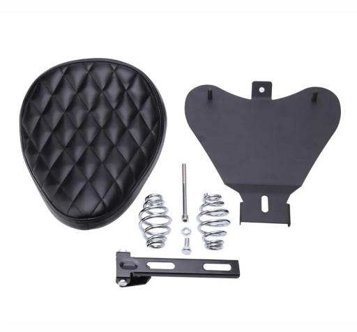 Siedzenie motocyklowe solo Wspornik podstawy sprężynowe Czarne Bobber Chopper