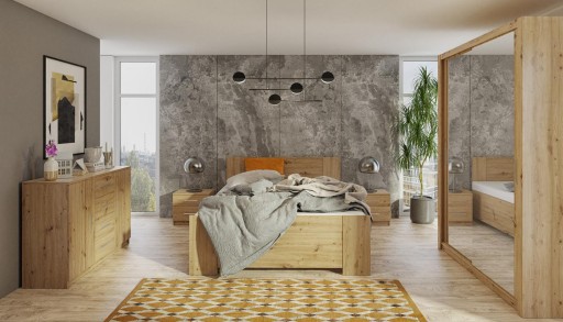 Zestaw Mebli do Sypialni BONO 4 Dąb Artisan