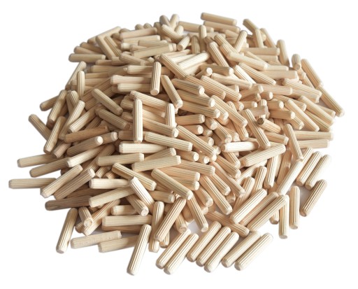 Kołki drewniane meblowe montażowe 8mm x 30mm 1 kg