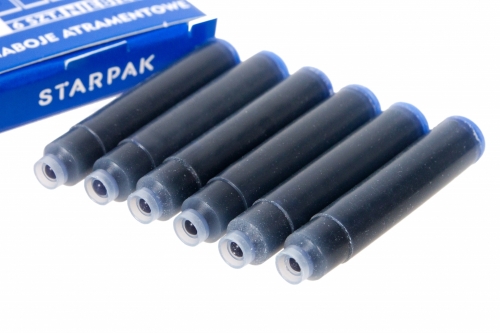 NABOJE ATRAMENTOWE do pióra 6sz NIEBIESKIE STARPAK