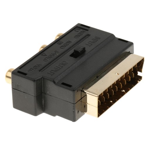 3x przejściówka RCA Scart Triple Composite dla