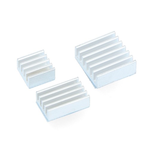 Zestaw radiatorów do Raspberry Pi - srebrnych
