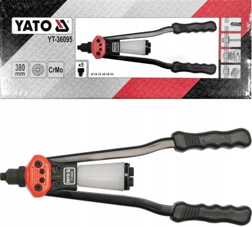 YATO NITOWNICA DŹWIGNIOWA DO NITÓW 2.4-6.4MM