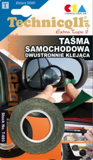TECHNICQLL Dwustronna taśma 1,5m/19mm