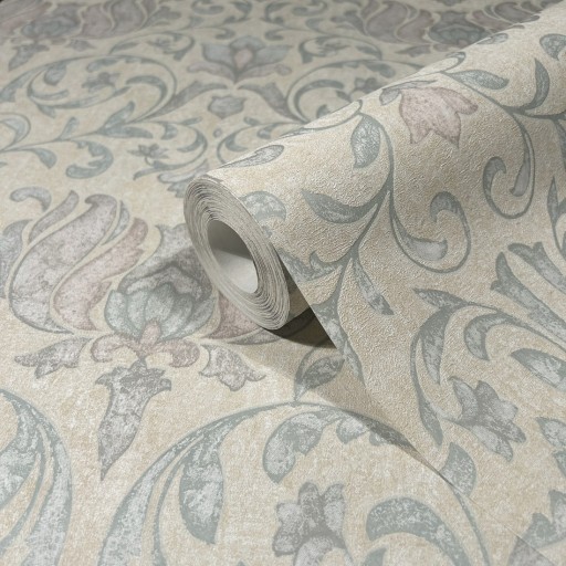 TAPETA WINYLOWA NA FLIZELINIE ROŚLINNE ORNAMENTY