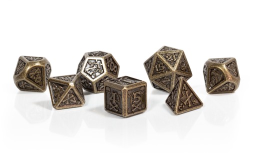 STEDE BONNET ZESTAW 7 METALOWYCH KOŚCI RPG