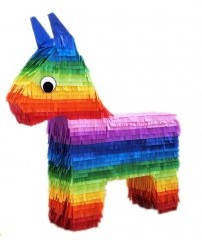 PINIATA Osioł Osiołek Pinata balony serpentyny