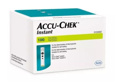 ACCU-CHEK INSTANT, PASKI TESTOWE DO GLUKOMETRU, 100 SZTUK